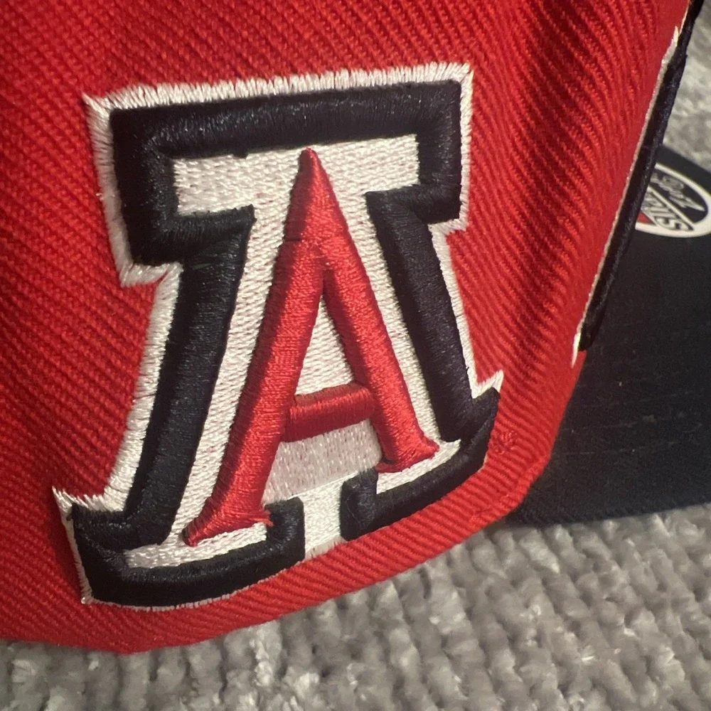 Rare‎ Zephyr Arizona Embroidery Logo Hat Snapback Red NCAA College(h10)